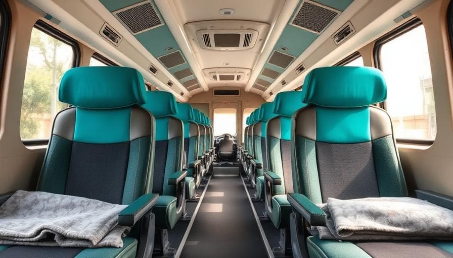 Business Class bus interior